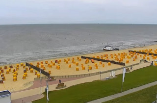 Slika pregleda web-kamere Cuxhaven - Duhnen Strand beach